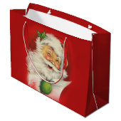  kerstman large cadeautasje (Achterkant Gekanteld)
