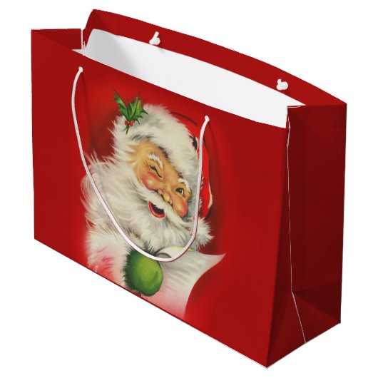  kerstman large cadeautasje (Achterkant Gekanteld)