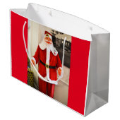 kerstman large cadeautasje (Achterkant Gekanteld)