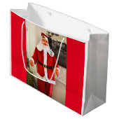 kerstman large cadeautasje (Voorkant Gekanteld)