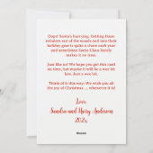 Kerstman Late Christmas Kaart (Achterkant)