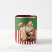 Kerstman leest de goede lijst mok (Midden)