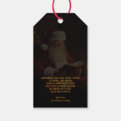  Kerstman leest een boek Cadeaulabel (Achterkant)