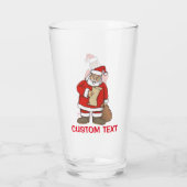 Kerstman leest glas (Achterkant)