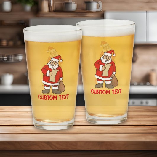 Kerstman leest glas
