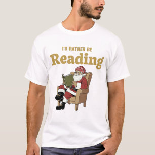 Kerstman leest t-shirt