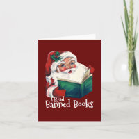 Kerstman leest verboden boeken