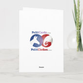 Kerstman leest verboden boeken kaart (Achterkant)