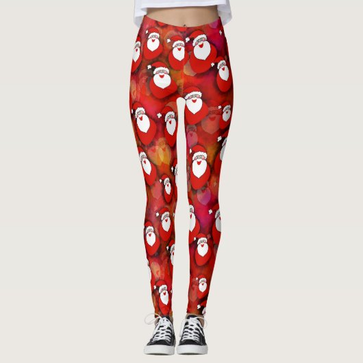 Kerstman Leggings (Voorkant)