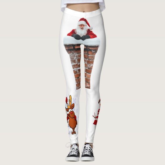 Kerstman Leggings (Voorkant)