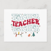 Kerstman leraar briefkaart (Voorkant)