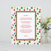 Kerstman Letter & Kleuren Pagina Papieren Blad (Staand voorkant)