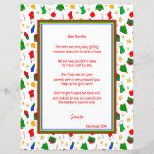 Kerstman Letter & Kleuren Pagina Papieren Blad (Voorkant)