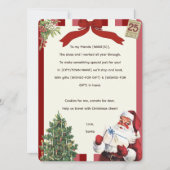  kerstman letter rijmende broer of zus kerst kaart (Voorkant)