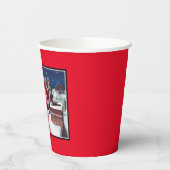 Kerstman levert boeken met Kerstmis Papieren Bekers (Links)