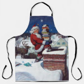 Kerstman levert boeken voor Kerstmis Schort (Voorkant)