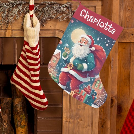 Kerstman levert Cadeaus | Kinder naam Kleine Kerstsok