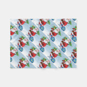 Kerstman levert kerstpatroon fleece deken (Voorkant (Horizontaal))