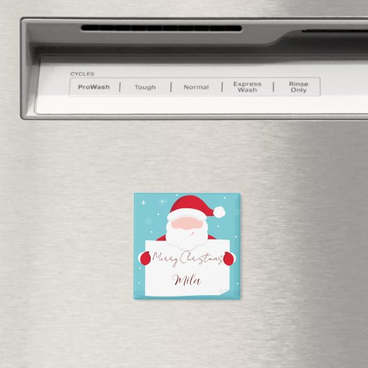 Kerstman, lief kerstfeest magneet (Insitu (Vaatwasser))