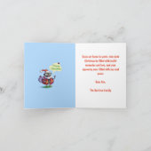 Kerstman lieveheersbeestje Custom Christmas Feestdagen Kaart (Binnen)