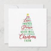 Kerstman lifting een rit op jumbo jet flat card (Achterkant)