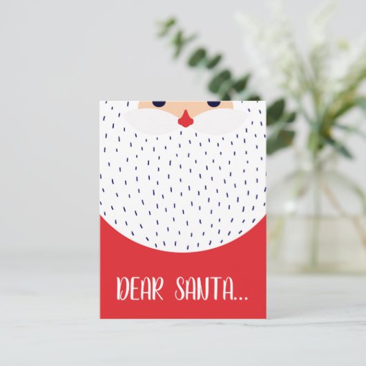 Kerstman lijst Briefkaart (Staand voorkant)