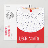 Kerstman lijst Briefkaart (Voorkant / Achterkant)