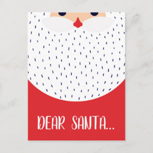 Kerstman lijst Briefkaart