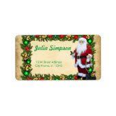 Kerstman, Lijst met kerstmis Etiket (Voorkant)