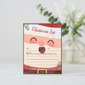 Kerstman lijst voor kinderen feestdagenkaart (Staand voorkant)