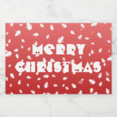 Kerstman Likeurfles Etiket (Enkel label)