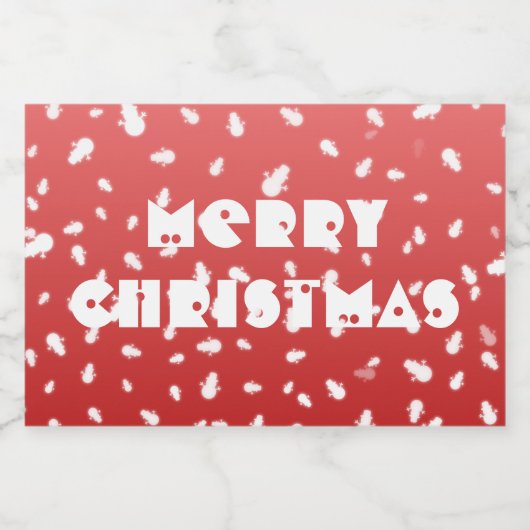 Kerstman Likeurfles Etiket (Enkel label)