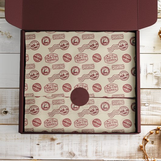 Kerstman Luchtpost Vakantie Tissuepapier