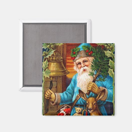 Kerstman luiden in kerst  magneet (Voorkant / Achterkant)