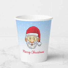Kerstman luidt de bel papieren bekers