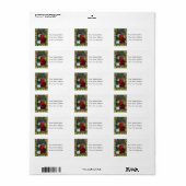 Kerstman maakt leveringen  adreslabel etiket (Full Sheet)