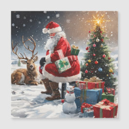 Kerstman Magnetische Uitnodiging