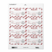 Kerstman Mail Noordpool Kerstmis Etiket (Full Sheet)