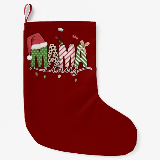 Kerstman Mama Kerstmis Grappig Kerstmis Mama Kleine Kerstsok (Voorkant)