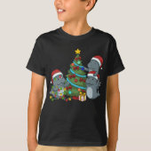 Kerstman Manatee Gift-kerstboom Manatee T-shirt (Voorkant)