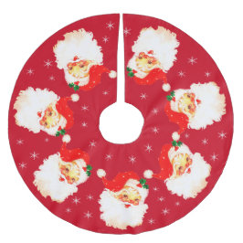 Kerstman Mandala & Sneeuwvlokken op Rood Kerstboom Rok