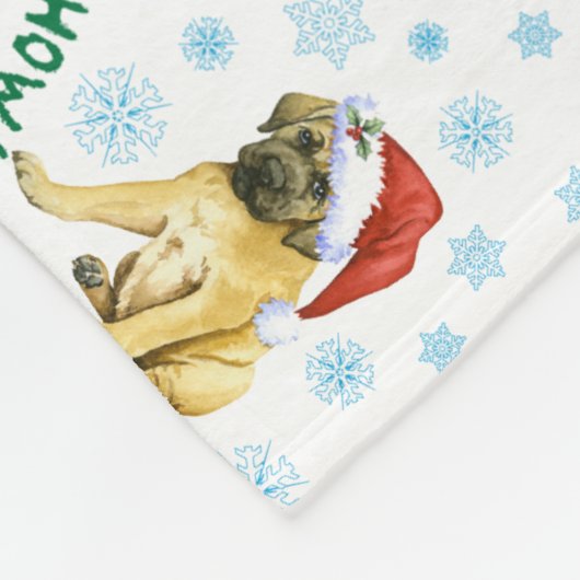 Kerstman Mastiff Fleece Deken (Hoek)