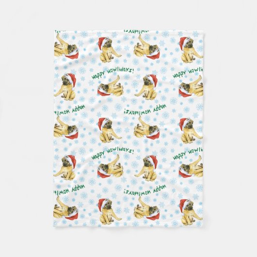 Kerstman Mastiff Fleece Deken (Voorkant)