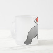 kerstman matglas koffiemok (Voorkant links)