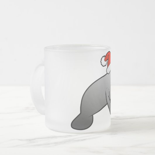 kerstman matglas koffiemok (Voorkant links)