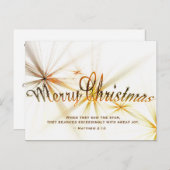 Kerstman Matthew 2:10 Bijbelmodern Star-ontwerp Briefkaart (Voorkant / Achterkant)