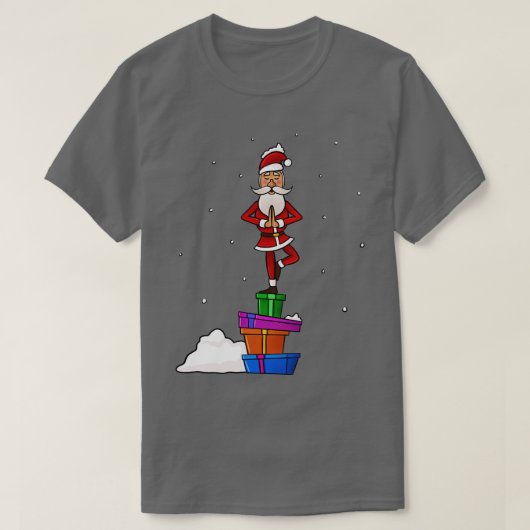 Kerstman mediteren een been t-shirt (Design voorkant)