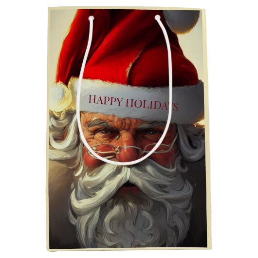 Kerstman Medium Cadeautas (Voorkant)