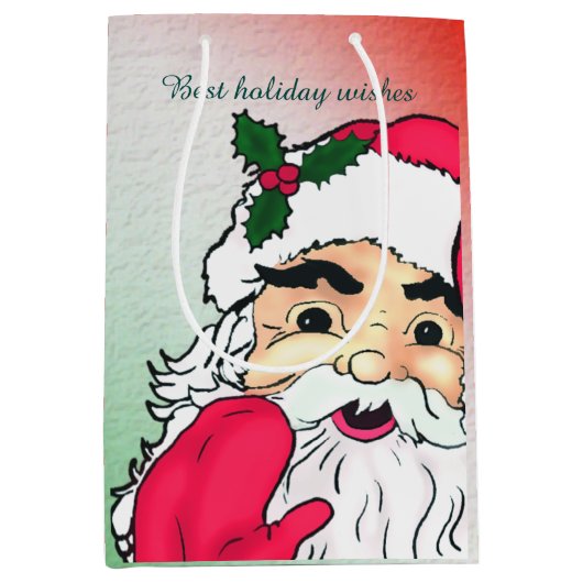  kerstman medium cadeauzakje (Voorkant)