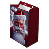 Kerstman Medium Cadeauzakje (Achterkant Gekanteld)